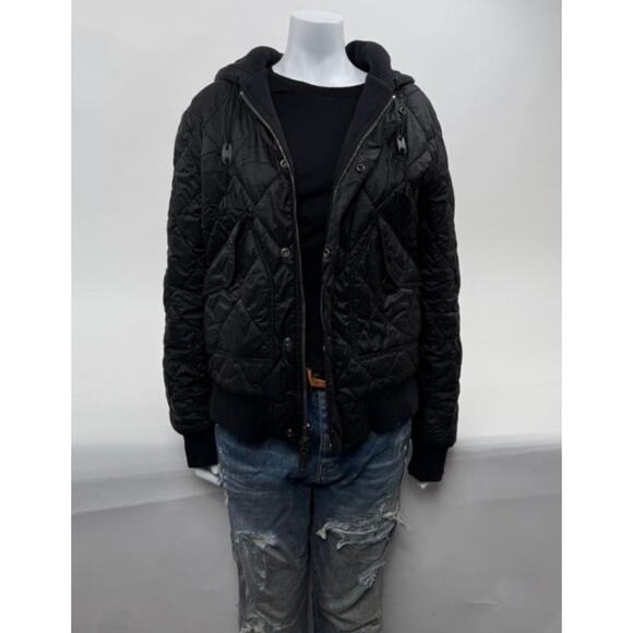 Men's Burberry Black Rare Hooded Reversible Quilted Puffer Jacket Size M - Picture 6 of 13